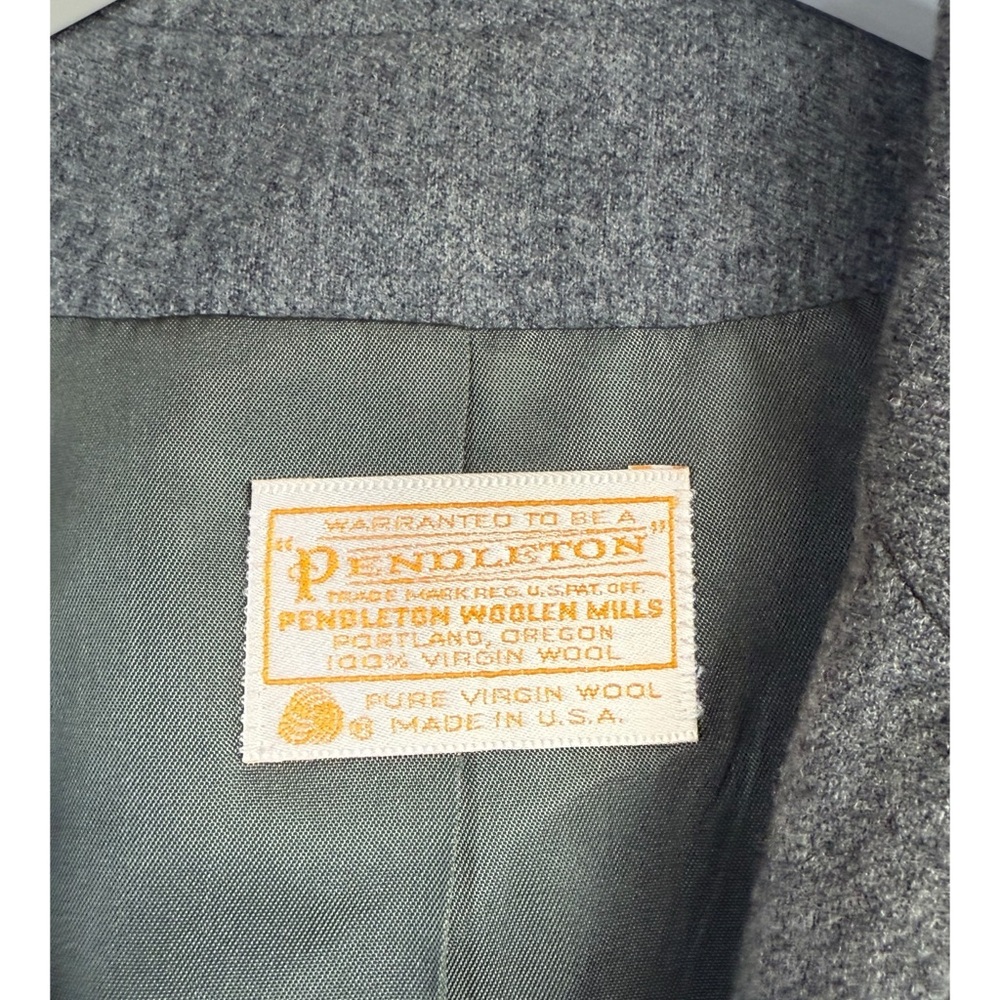 Pendleton 100% Virgin Wool Blazer Gray Tailored J… - image 2